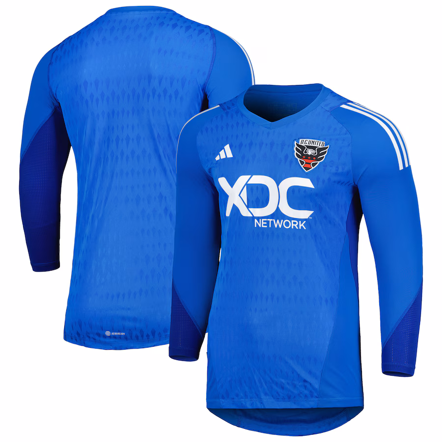 Men's D.C. United adidas Blue 2023 Goalkeeper Long Sleeve Replica Jersey - Jersey
