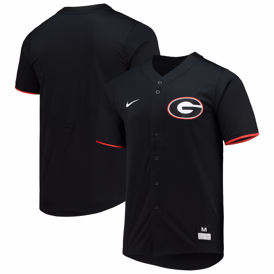Georgia Bulldogs Nike Replica Baseball Jersey - Black - Jersey