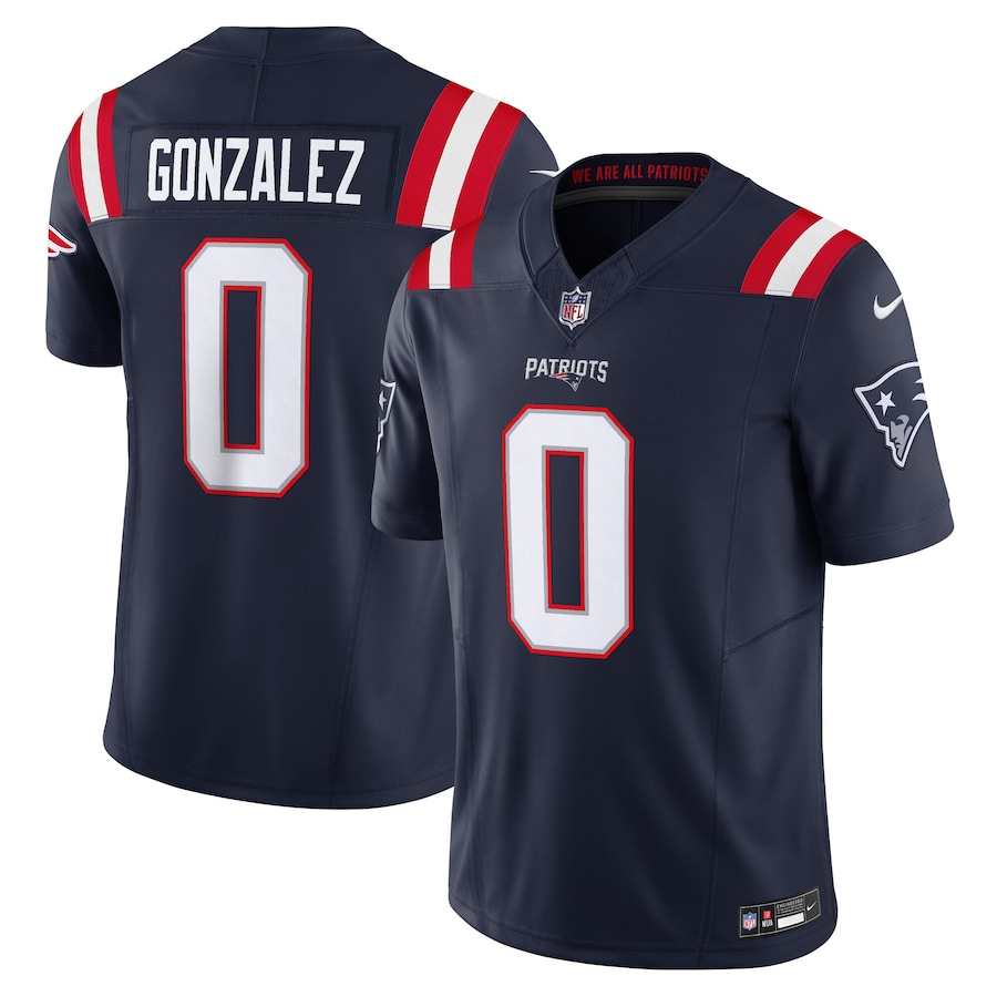 Men's New England Patriots Christian Gonzalez Nike Navy Vapor F.U.S.E. Limited Jersey - Jersey
