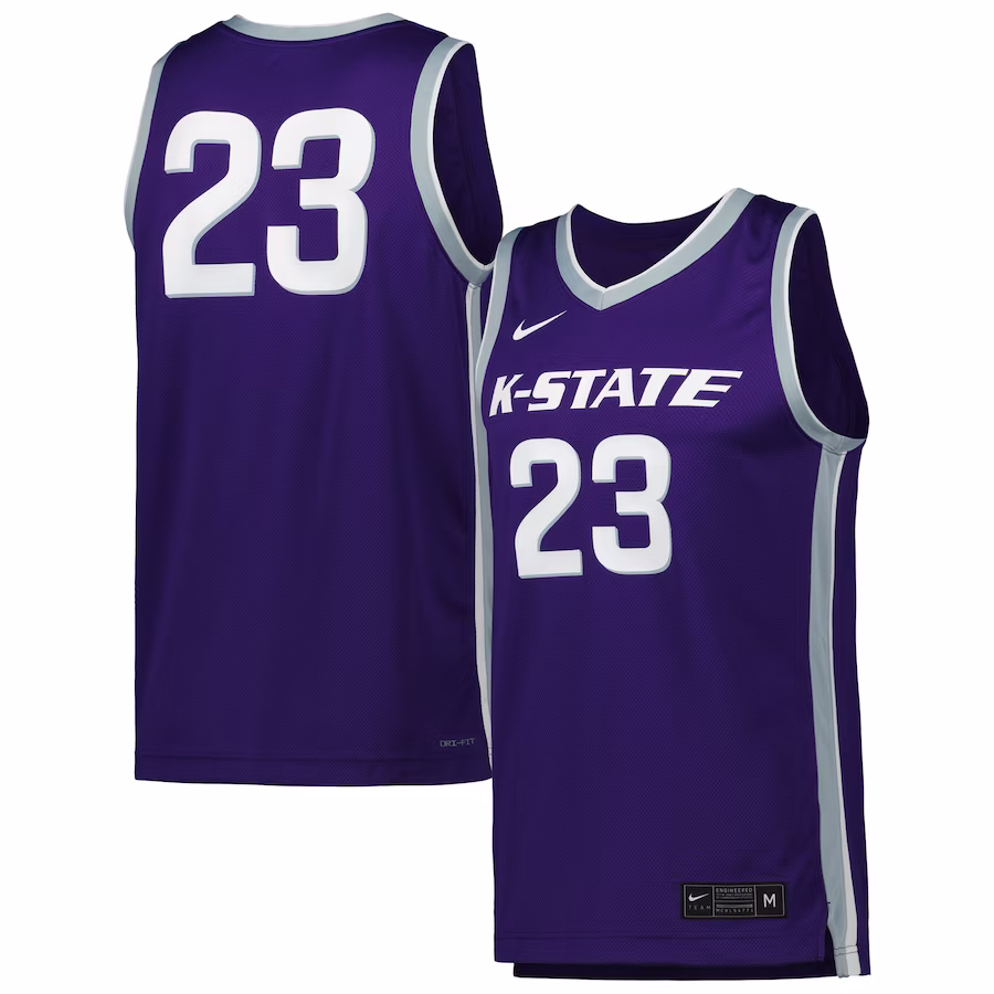 #23 Kansas State Wildcats Nike Replica Basketball Jersey - Purple - Jersey