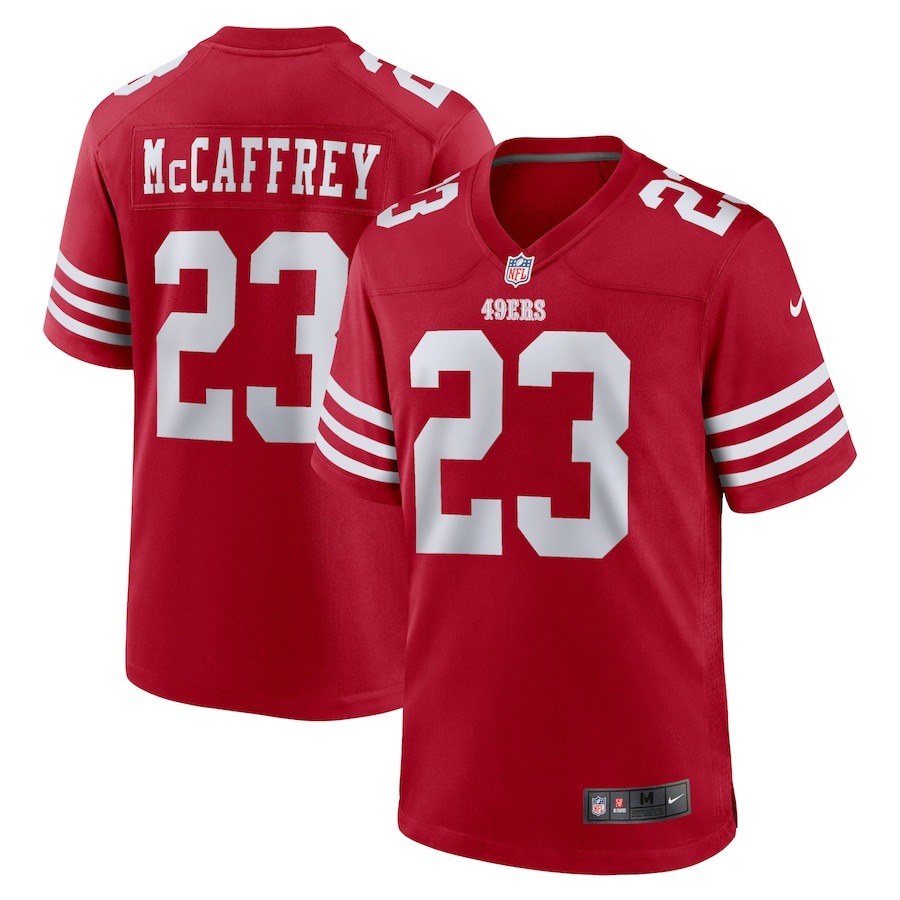 Men's San Francisco 49ers Christian McCaffrey Nike Scarlet Game Player Jersey - Jersey
