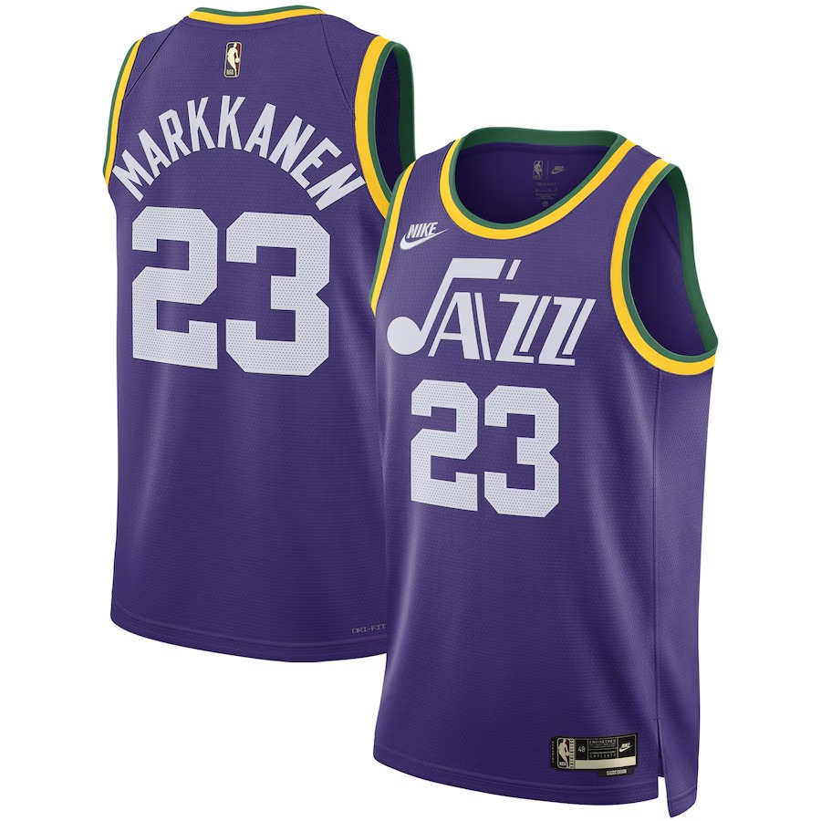 Unisex Utah Jazz Lauri Markkanen Nike Purple 2023/24 Swingman Replica Jersey - Classic Edition - Jersey