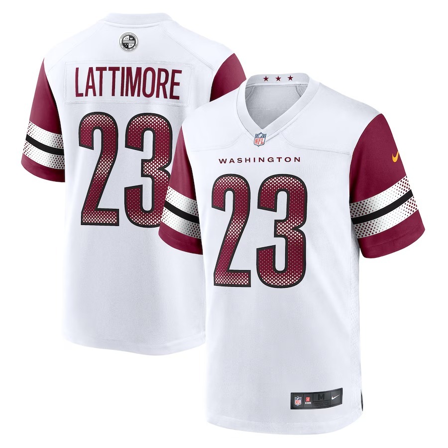Men's Washington Commanders Marshon Lattimore Nike White Game Jersey - Jersey