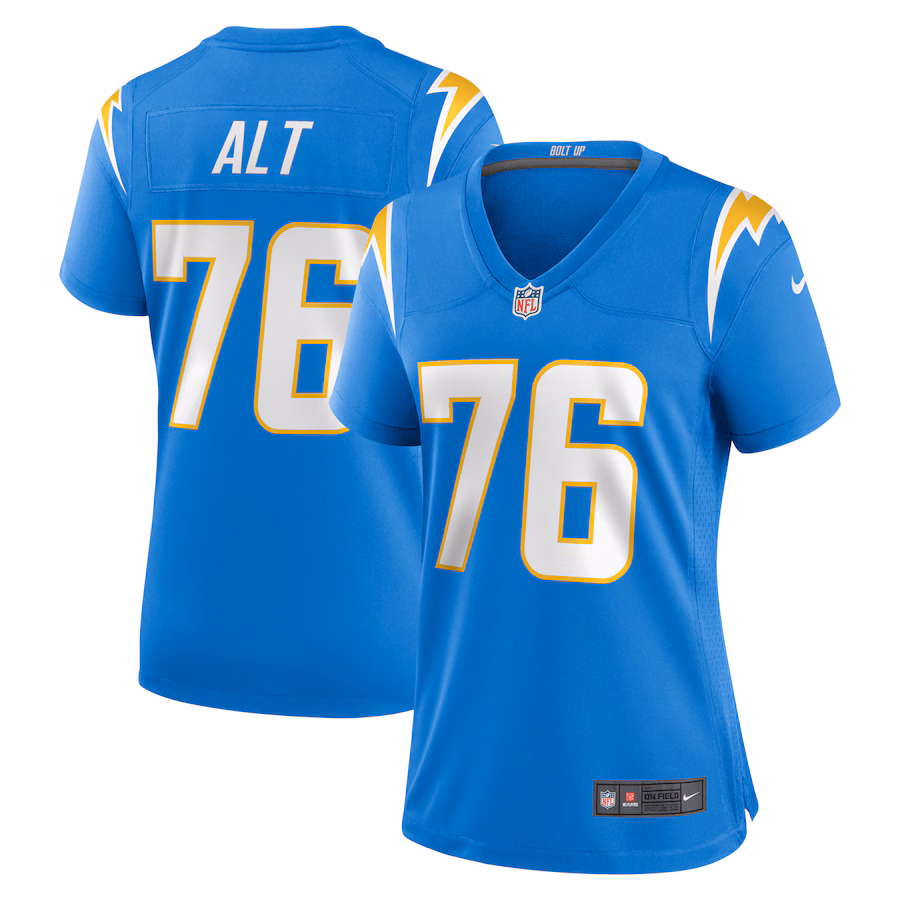 Women's Los Angeles Chargers Joe Alt Nike Powder Blue 2024 NFL Draft First Round Pick Player Game Jersey - Jersey