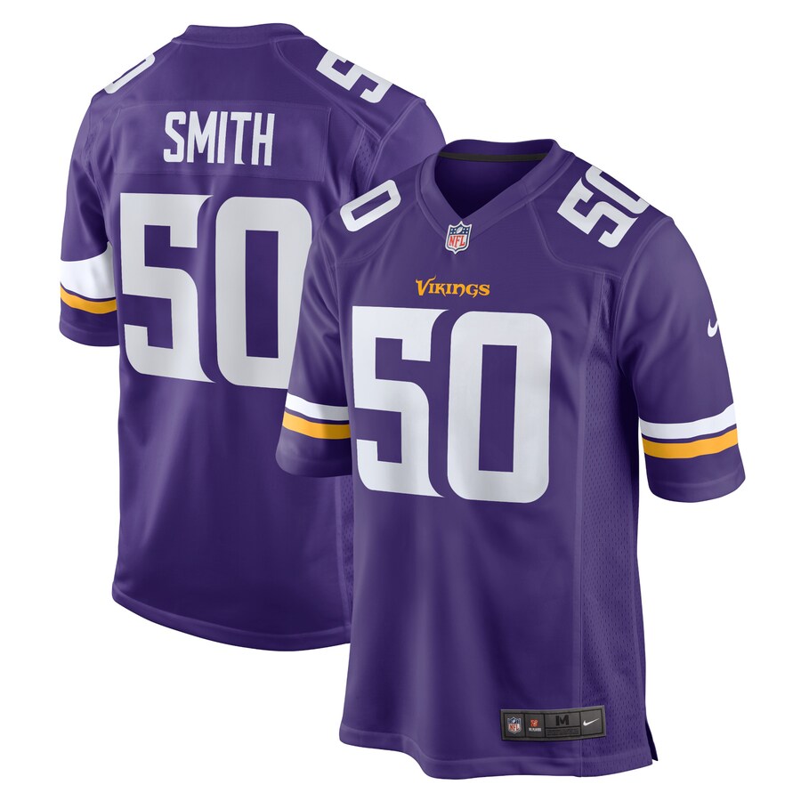Men's Minnesota Vikings TJ Smith Nike Purple Home Game Player Jersey - Jersey