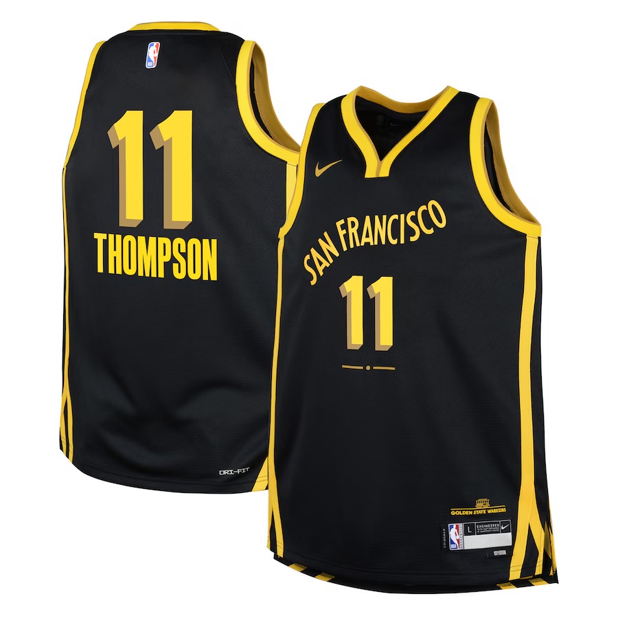 Youth Golden State Warriors Klay Thompson Nike Black  Swingman Replica Jersey - City Edition - Jersey