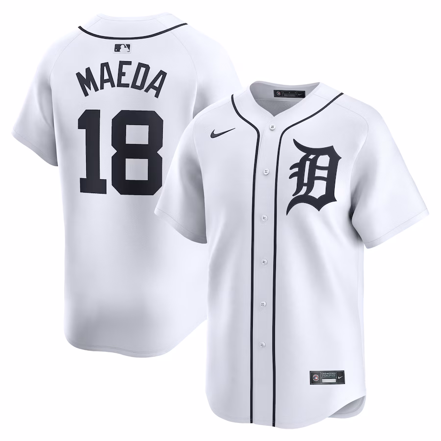 Men's Detroit Tigers Kenta Maeda Nike White Home Limited Player Jersey - Jersey