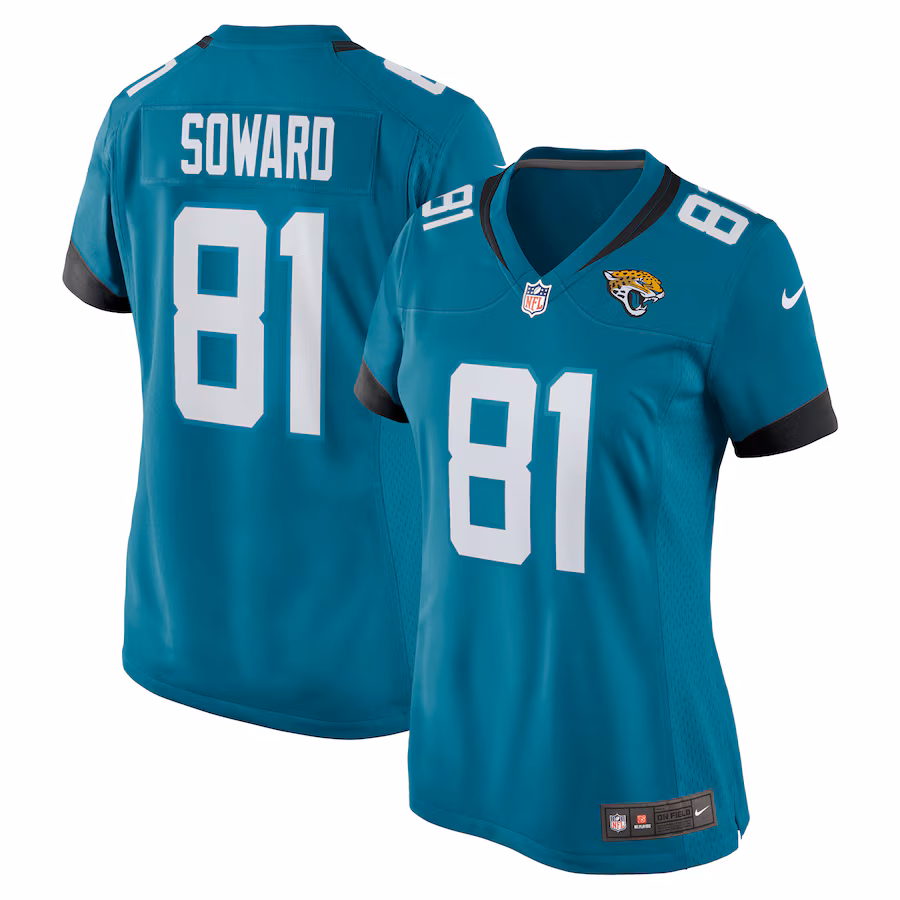 Women's Jacksonville Jaguars R. Jay Soward Nike Teal Retired Player Team Game Jersey - Jersey