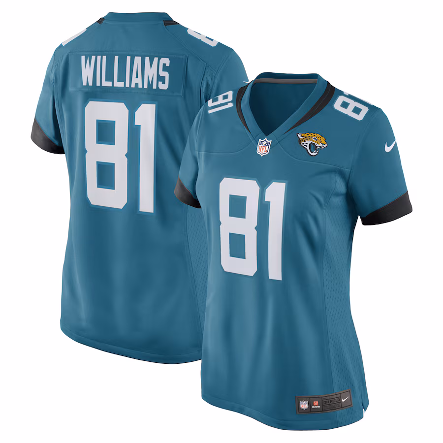 Women's Jacksonville Jaguars Seth Williams Nike Teal Game Player Jersey - Jersey