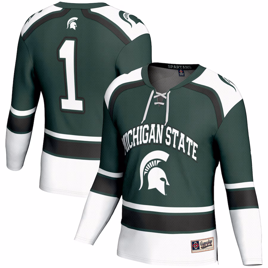 Youth GameDay Greats #1 Green Michigan State Spartans Hockey Jersey - Jersey