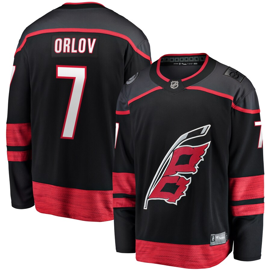 Men's Carolina Hurricanes Dmitry Orlov Fanatics Branded Black Home Breakaway Jersey - Jersey