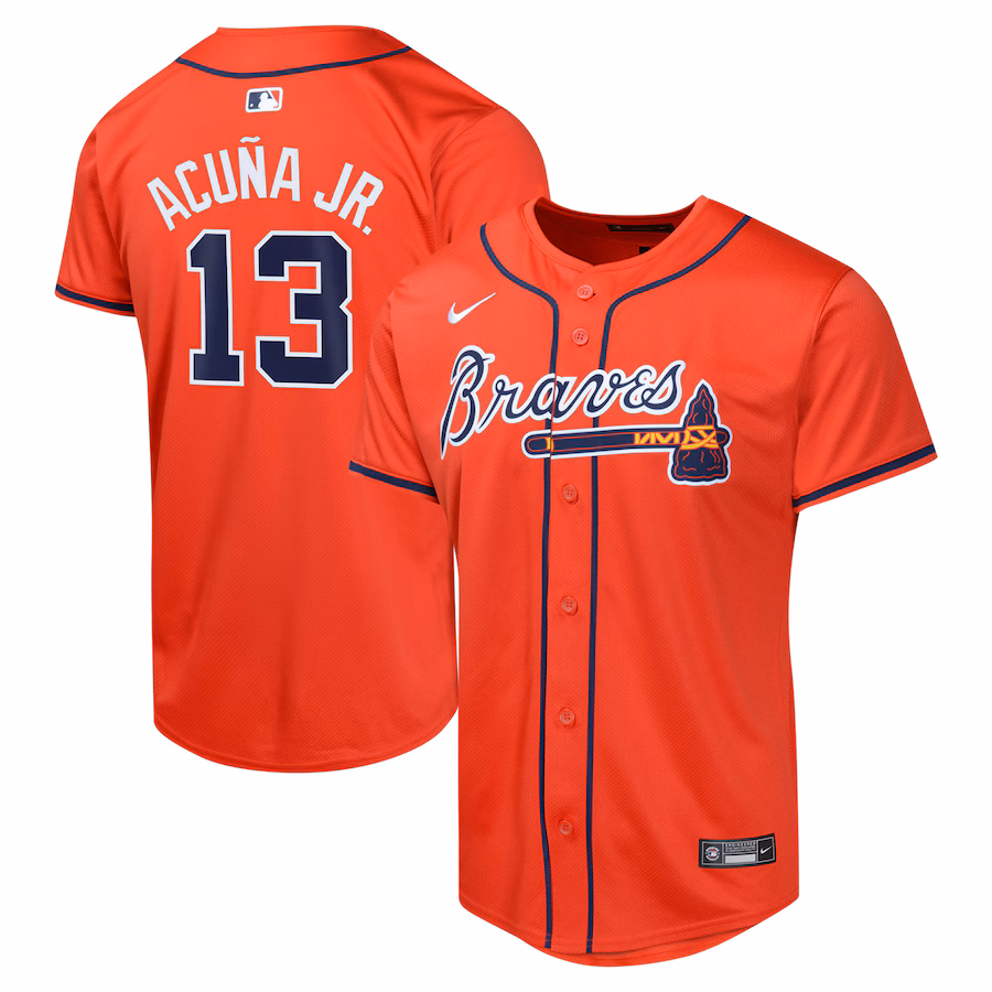 Youth Atlanta Braves Ronald Acuña Jr. Nike Red Alternate Limited Player Jersey - Jersey