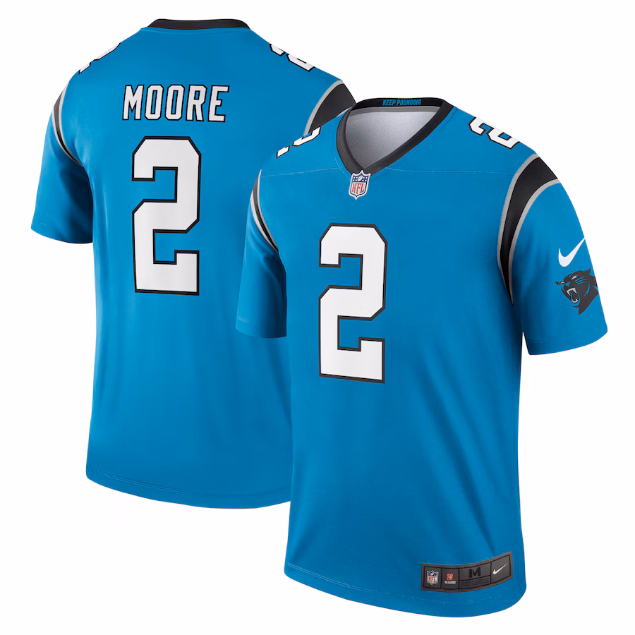 Men's Carolina Panthers D.J. Moore Nike Blue Legend Jersey - Jersey