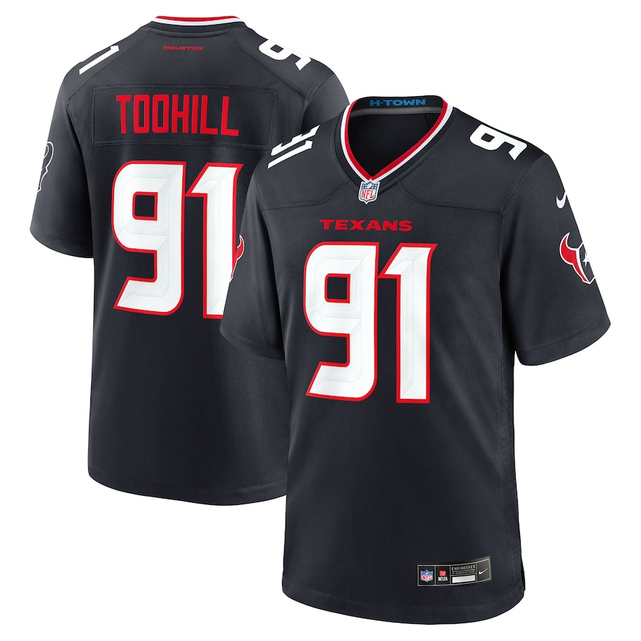 Men's Houston Texans Casey Toohill Nike Navy Team Game Jersey - Jersey