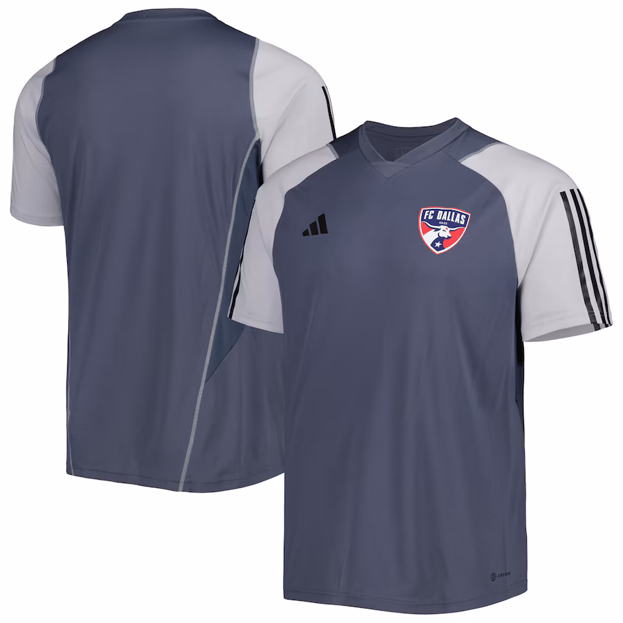 Men's FC Dallas adidas Gray 2023 On-Field Training Jersey - Jersey