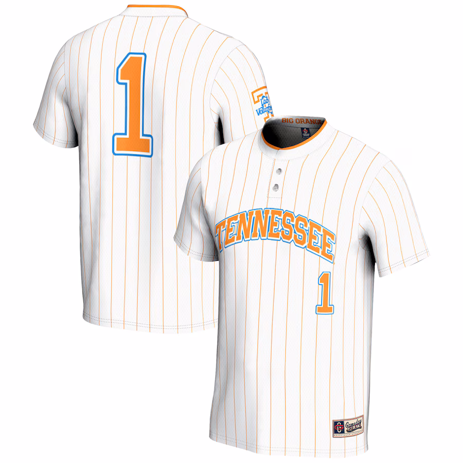 Unisex GameDay Greats #1 White Tennessee Volunteers Lightweight Softball Jersey - Jersey