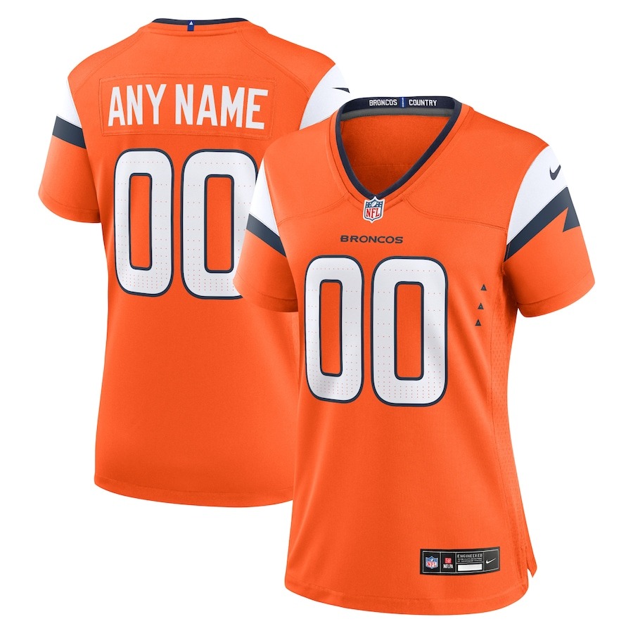 Women's Denver Broncos  Nike Orange Custom Game Jersey - Jersey