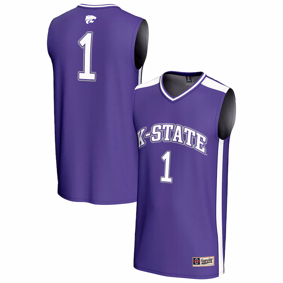 Youth GameDay Greats #1 Purple Kansas State Wildcats Lightweight Collegiate Basketball Fashion Jersey - Jersey