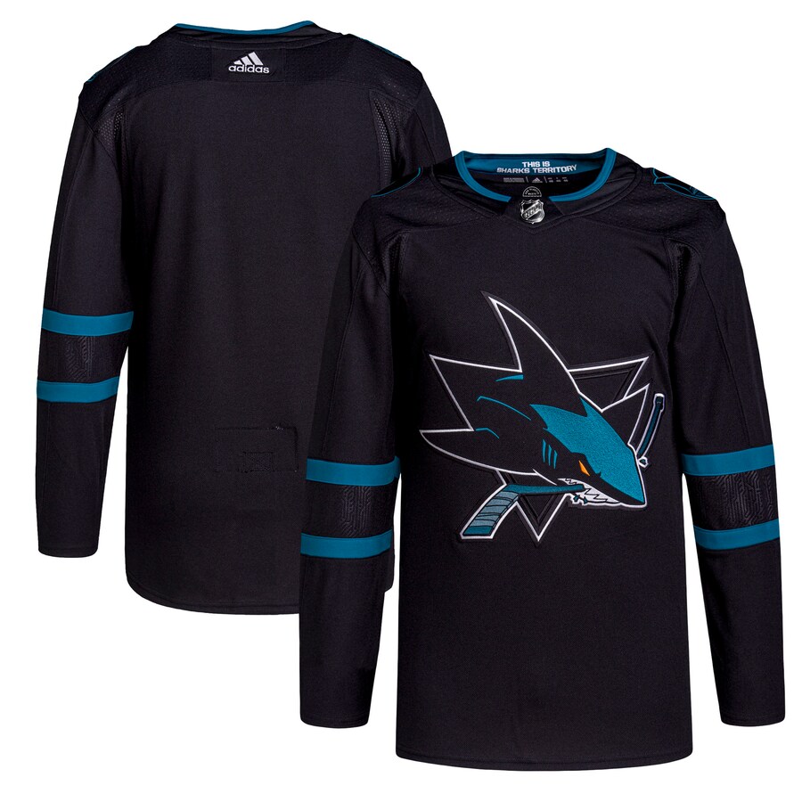 Men's San Jose Sharks adidas Black Alternate Primegreen Authentic Pro Jersey - Jersey