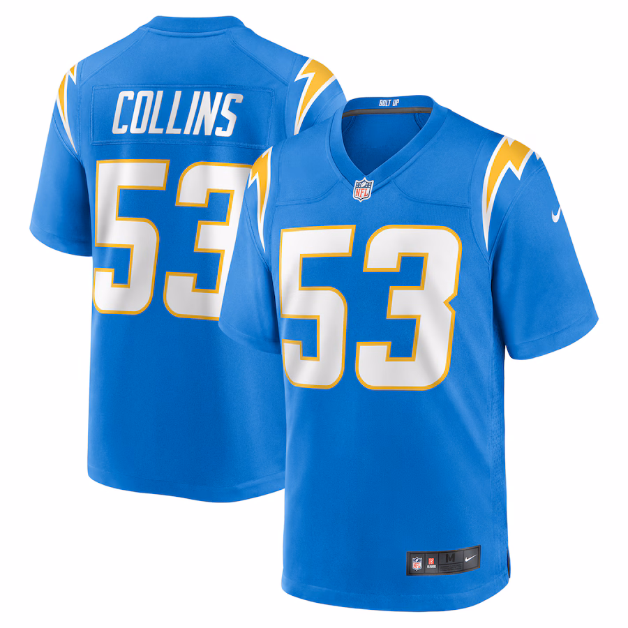 Men's Los Angeles Chargers Chris Collins Nike  Powder Blue Team Game Jersey - Jersey