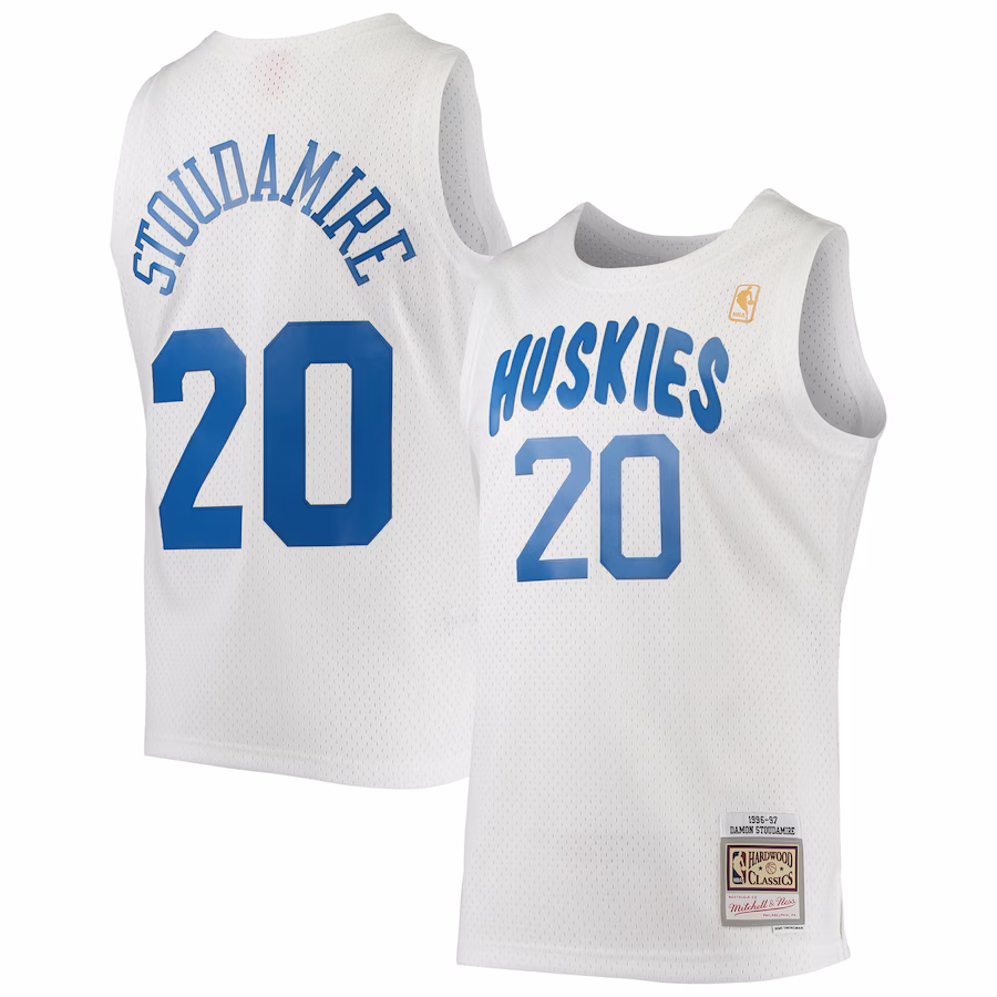Men's Toronto Raptors Damon Stoudamire Mitchell & Ness White 1996/97 Hardwood Classics Swingman Jersey - Jersey