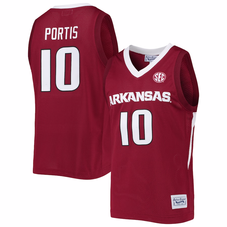 Bobby Portis Arkansas Razorbacks Original Retro Brand Alumni Commemorative Replica Basketball Jersey - Cardinal - Jersey