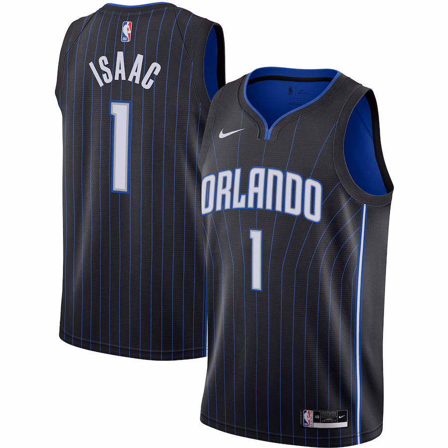 Men's Orlando Magic Jonathan Isaac Nike Black Swingman Jersey - Icon Edition - Jersey