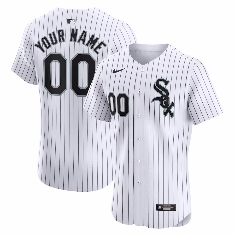 Men's Chicago White Sox Nike White Home Elite Custom Jersey - Jersey