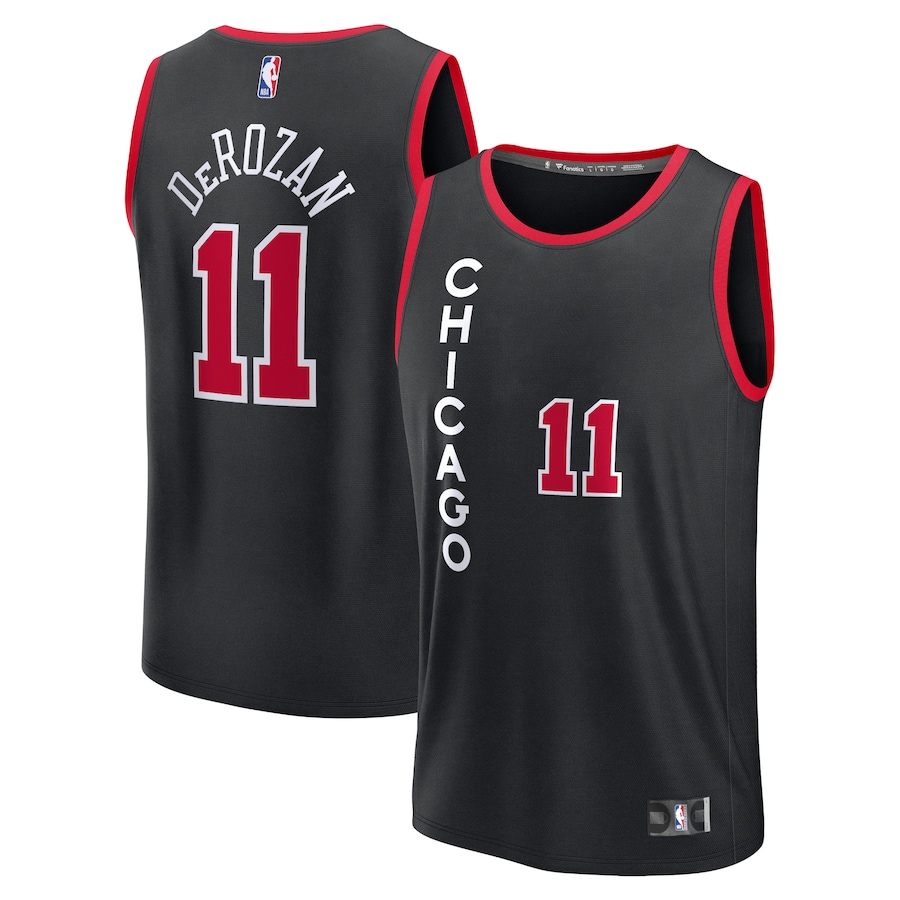 Men's Chicago Bulls DeMar DeRozan Fanatics Black Fast Break Jersey - City Edition - Jersey