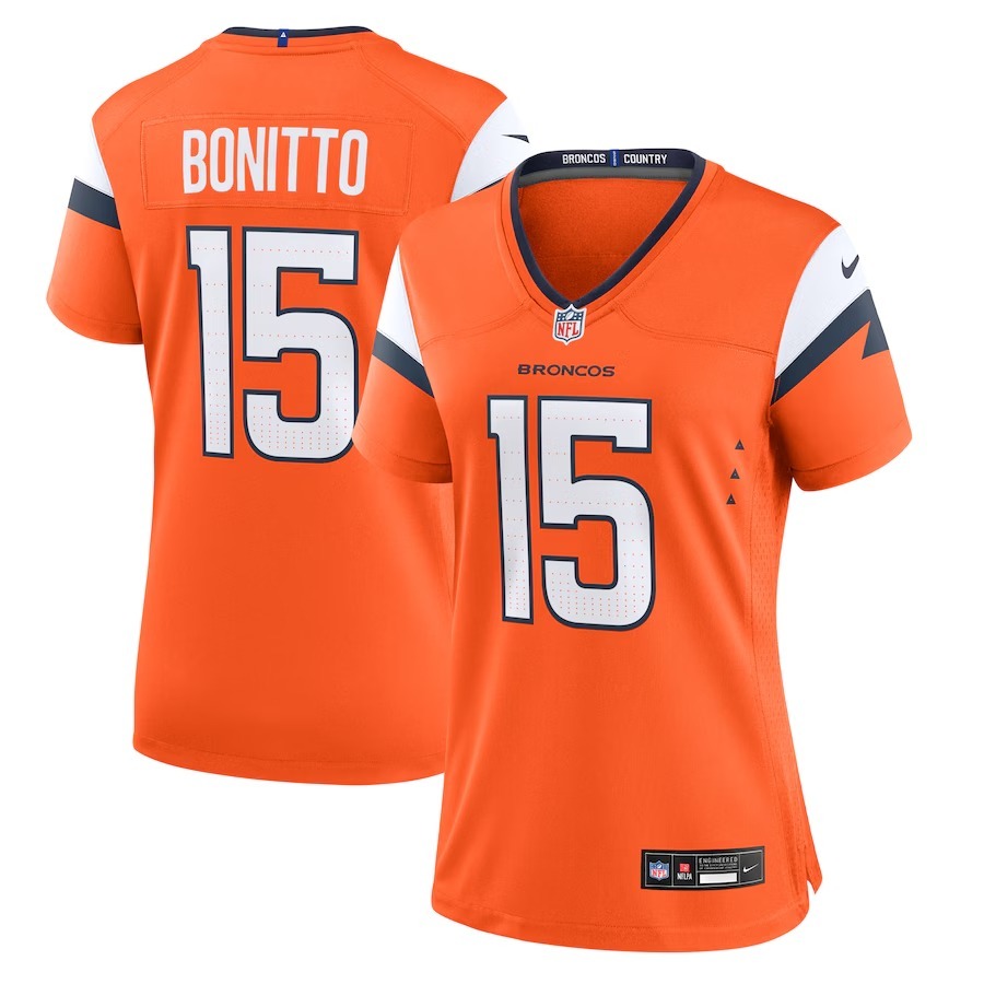 Women's Denver Broncos Nik Bonitto Nike Orange Team Game Jersey - Jersey