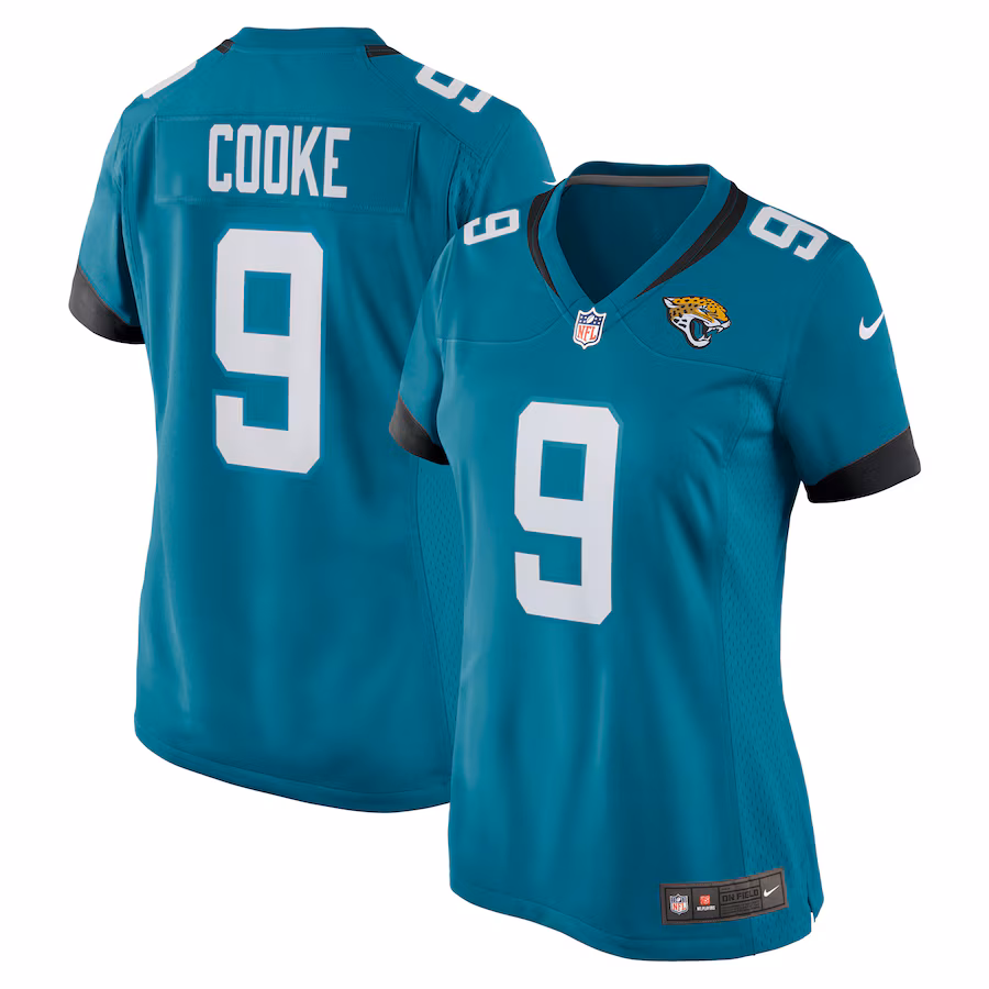 Women's Jacksonville Jaguars Logan Cooke Nike Teal Nike Game Jersey - Jersey
