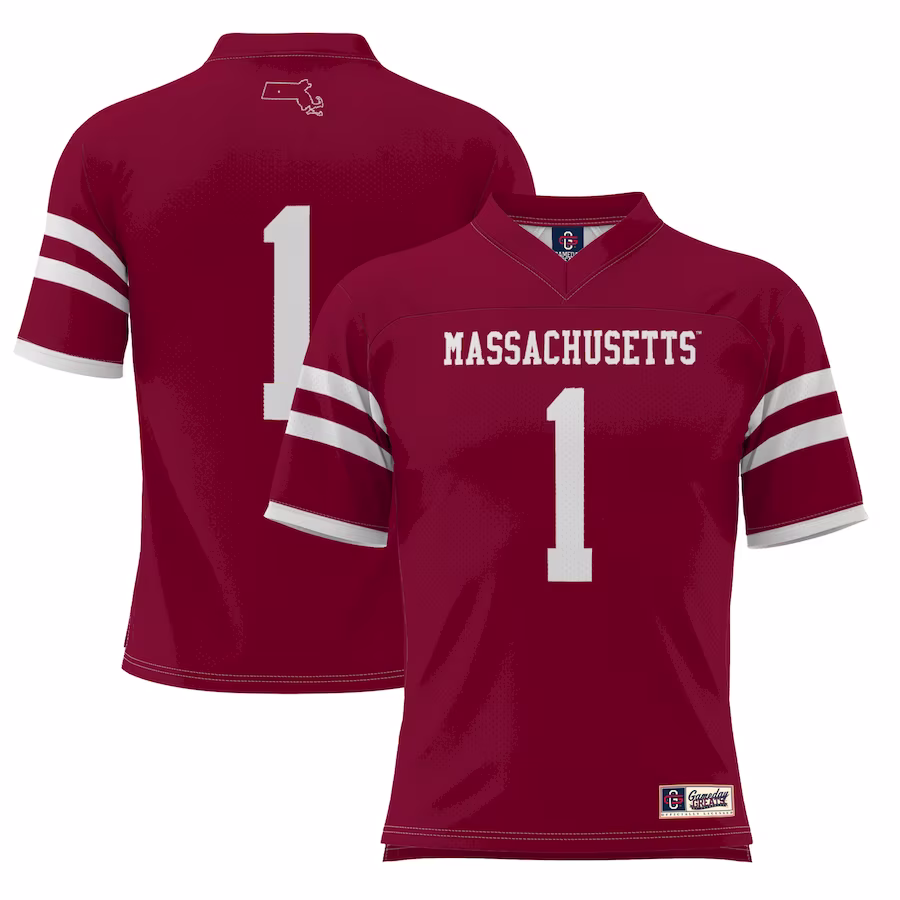 #1 UMass Minutemen GameDay Greats Youth Football Jersey - Maroon - Jersey