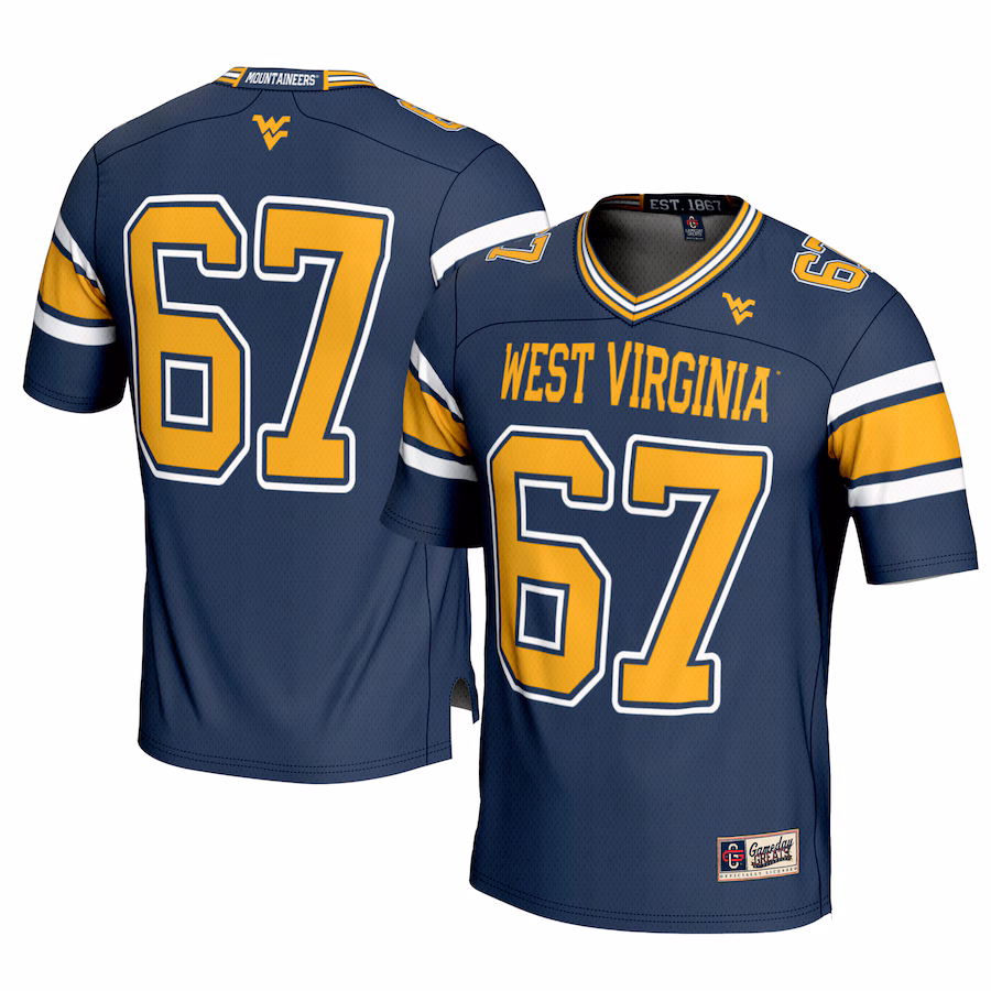Men's GameDay Greats #1 Navy West Virginia Mountaineers Football Jersey - Jersey