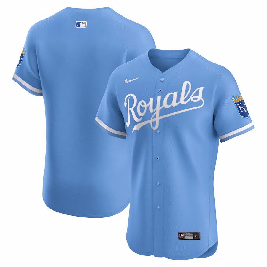 Men's Kansas City Royals Nike Light Blue Alternate Elite Jersey - Jersey