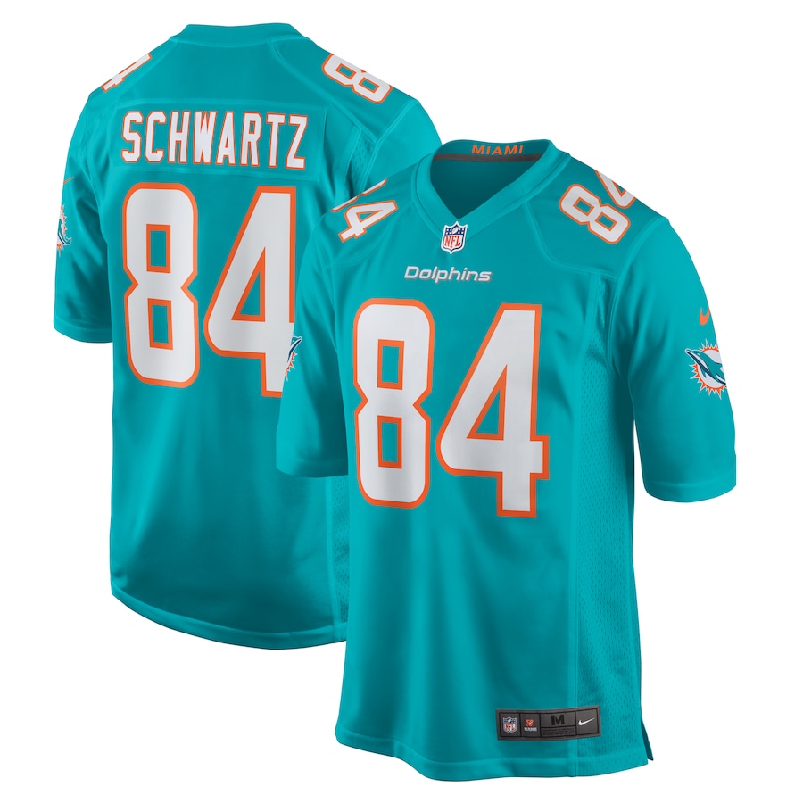 Men's Miami Dolphins Anthony Schwartz Nike  Aqua Team Game Jersey - Jersey