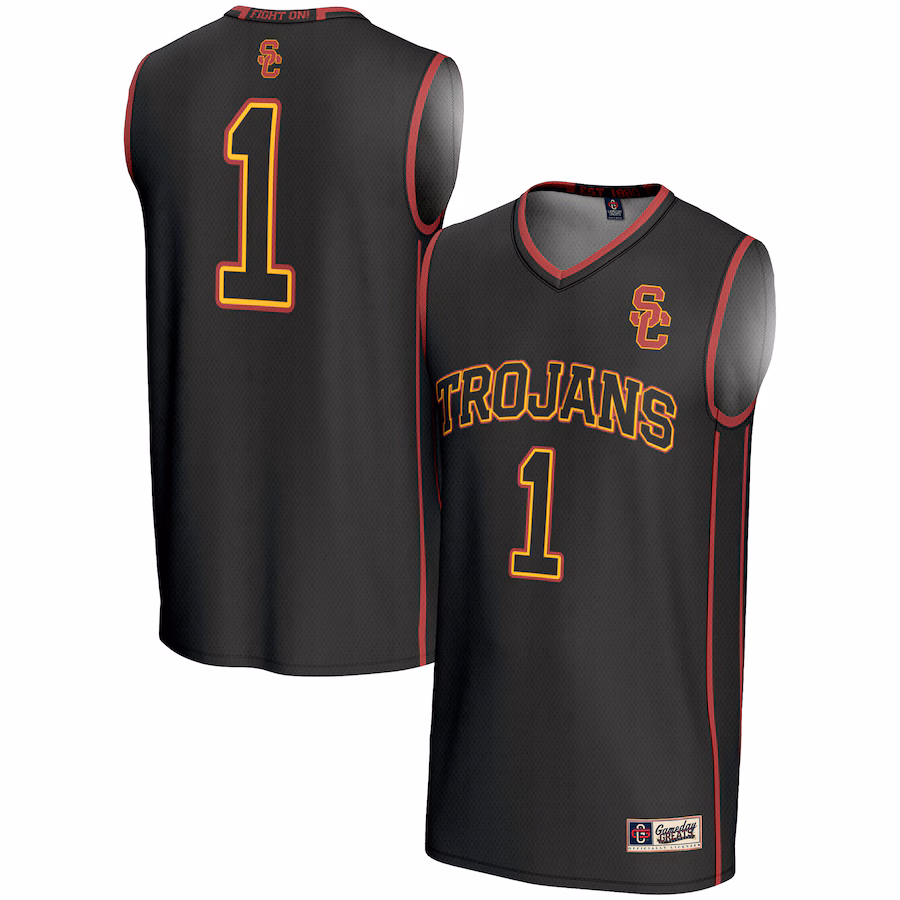 Youth GameDay Greats #1 Black USC Trojans Lightweight Basketball Jersey - Jersey