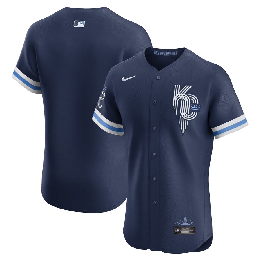 Men's Kansas City Royals  Nike Navy City Connect Elite Jersey - Jersey