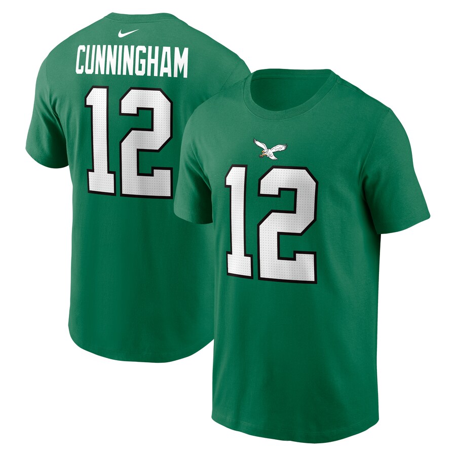 Men's Philadelphia Eagles Randall Cunningham Nike Kelly Green Retired Player Name & Number T-Shirt - Jersey