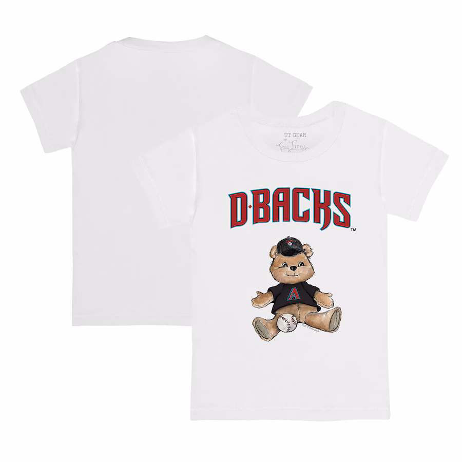Youth Arizona Diamondbacks Tiny Turnip White Teddy Boy T-Shirt - Jersey