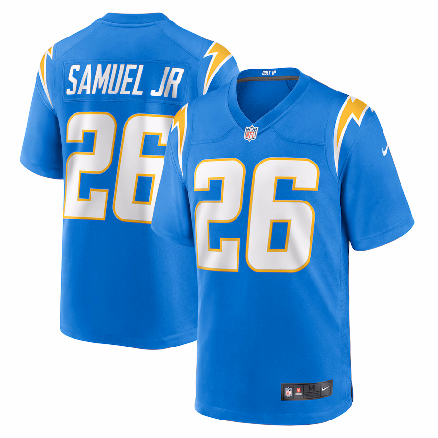 Men's Los Angeles Chargers Asante Samuel Jr. Nike Powder Blue Game Player Jersey - Jersey