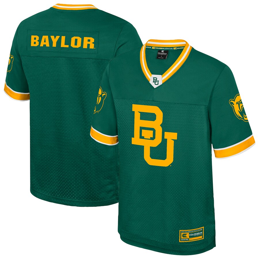 Men's Colosseum  Green Baylor Bears Nothing But The Hits Football Jersey - Jersey
