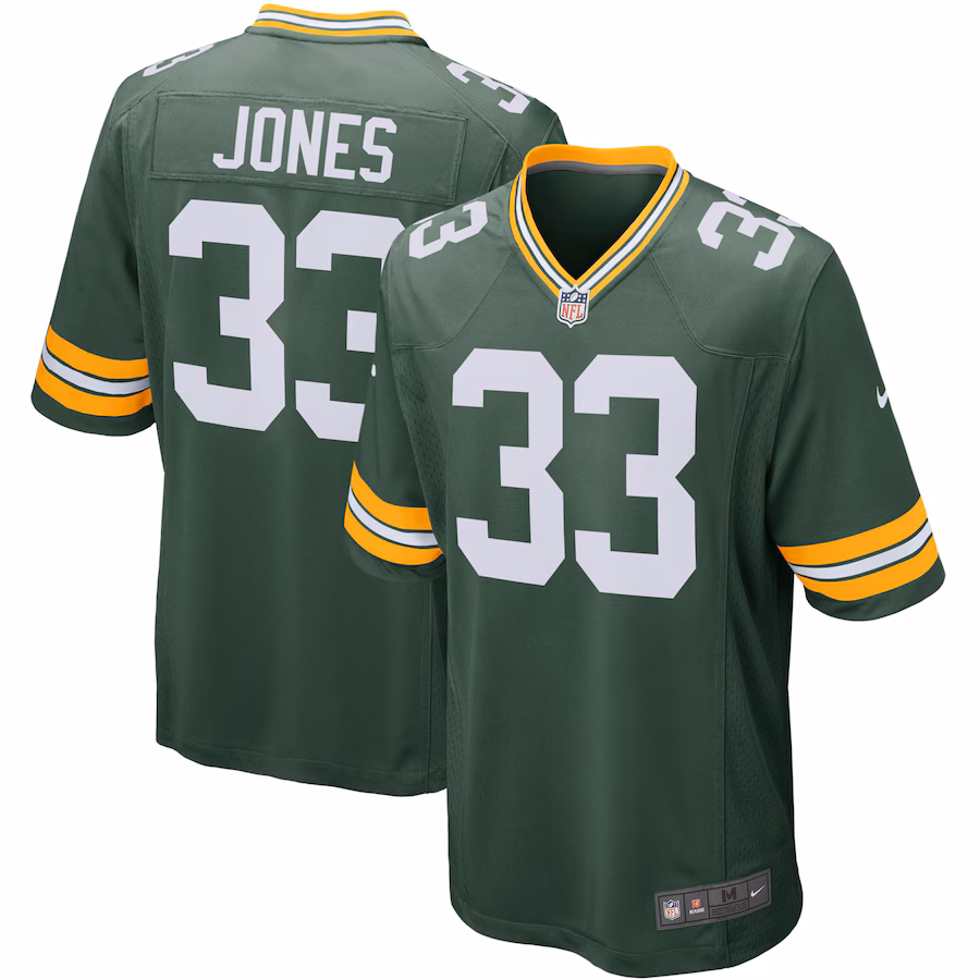 Men's Green Bay Packers Aaron Jones Nike Green Player Game Jersey - Jersey