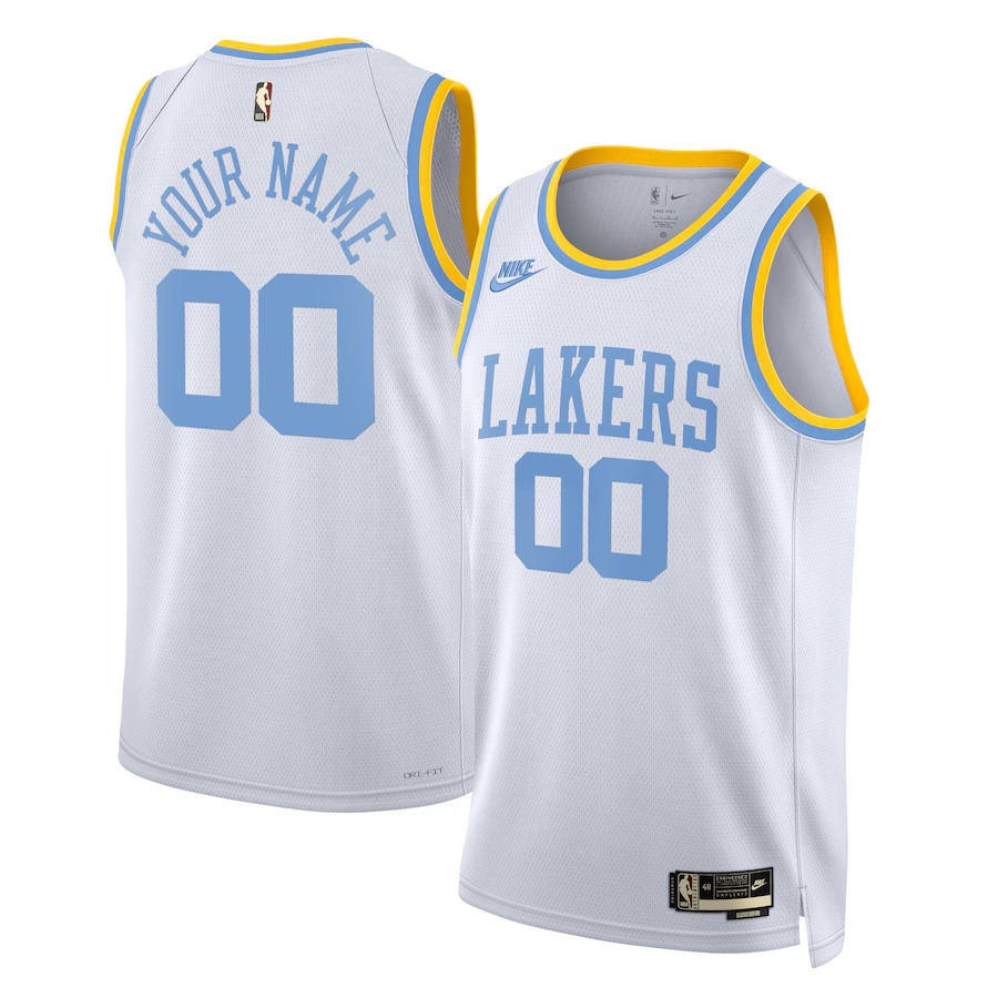Unisex Los Angeles Lakers Nike White 2022/23 Custom Swingman Jersey - Classic Edition - Jersey