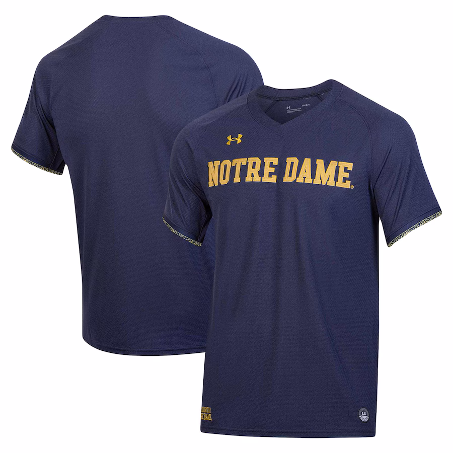 Men's Under Armour Navy Notre Dame Fighting Irish Replica Baseball Jersey - Jersey