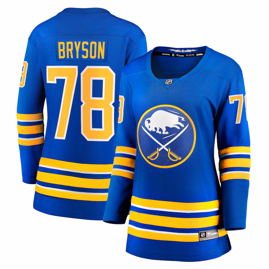Women's Buffalo Sabres Jacob Bryson Fanatics Royal Home Breakaway Player Jersey - Jersey