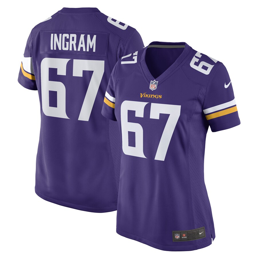 Women's Minnesota Vikings Ed Ingram Nike Purple Game Player Jersey - Jersey