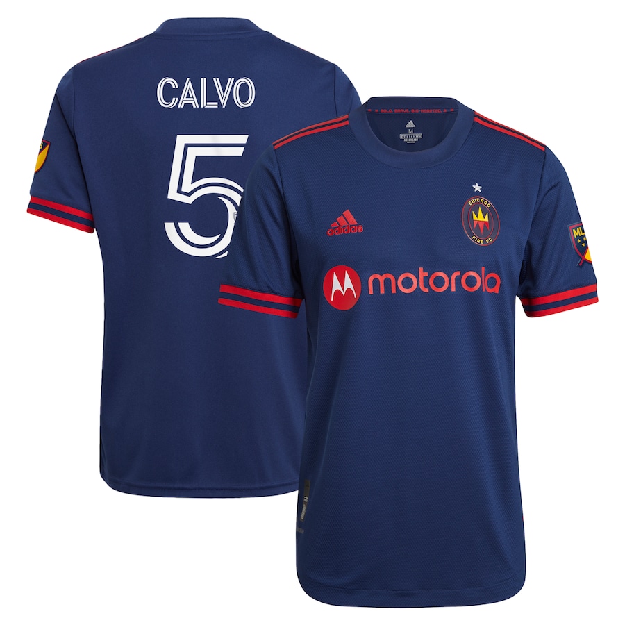 Men's Chicago Fire Francisco Calvo adidas Navy 2021 Primary Authentic Player Jersey - Jersey