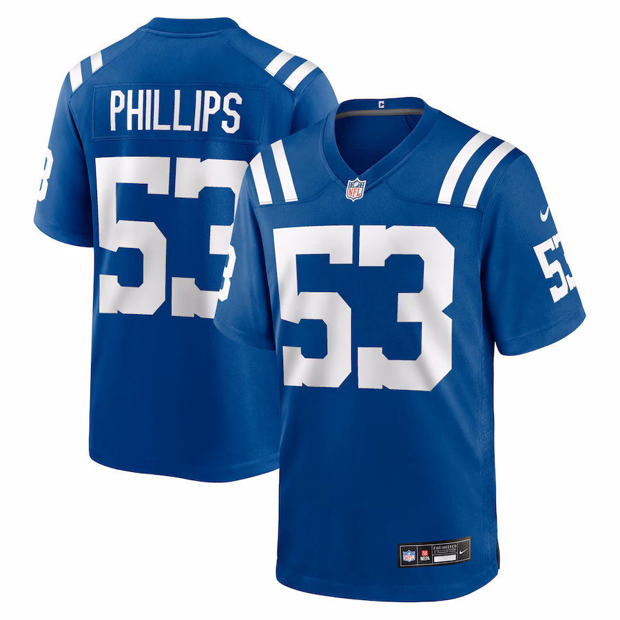 Men's Indianapolis Colts Jacob Phillips Nike Royal Team Game Jersey - Jersey