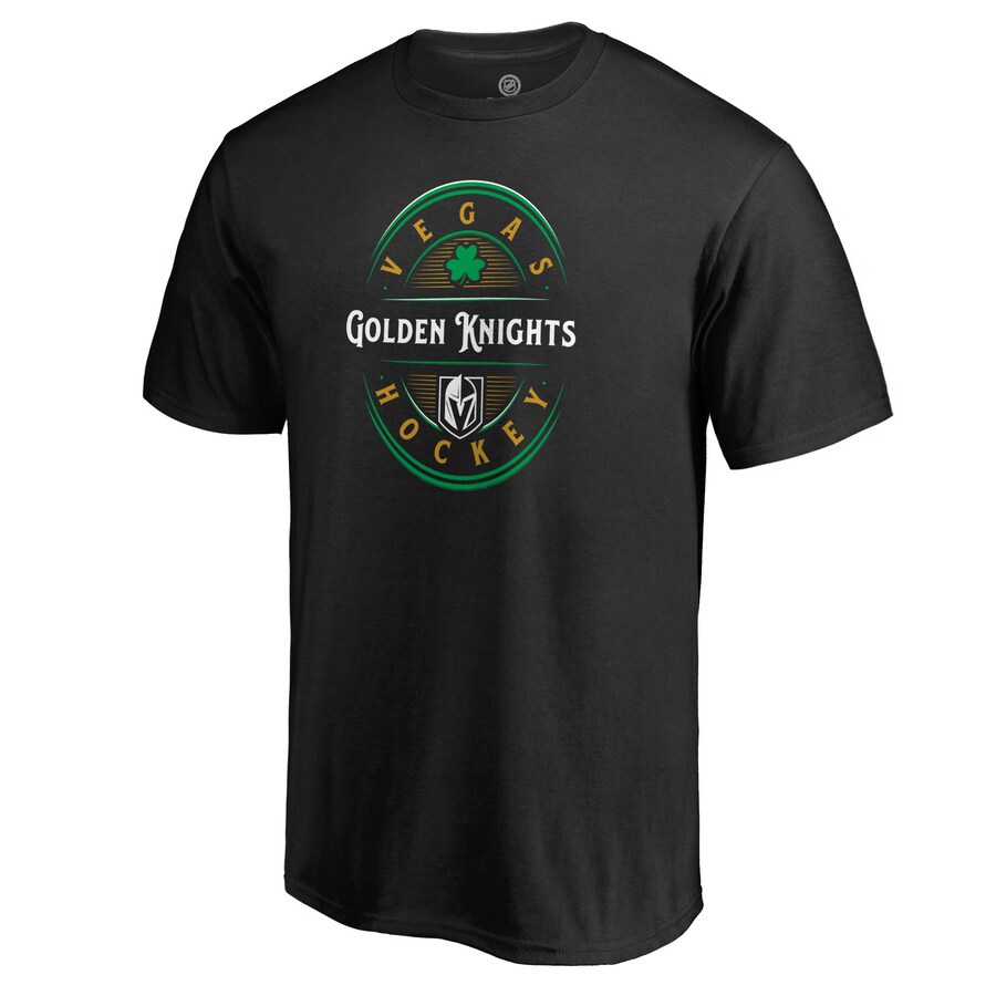 Men's Vegas Golden Knights Black St. Patrick's Day Forever Lucky T-Shirt - Jersey