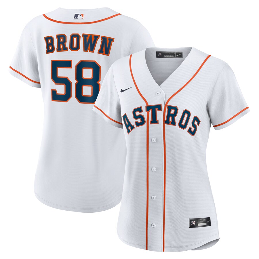Women's Houston Astros Hunter Brown Nike White Home Replica Jersey - Jersey